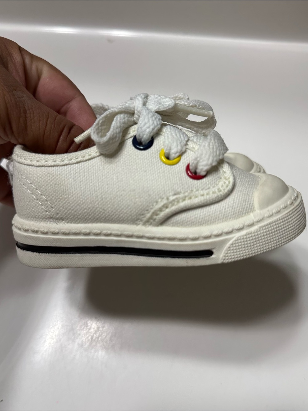Vintage PRIDE Toddler White Canvas Shoes Sneakers